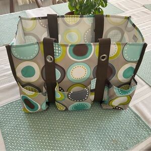 Colorful Circle Pattern Tote Bag Thirty One